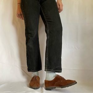 Vintage 90’s Ralph Lauren brown suede flats